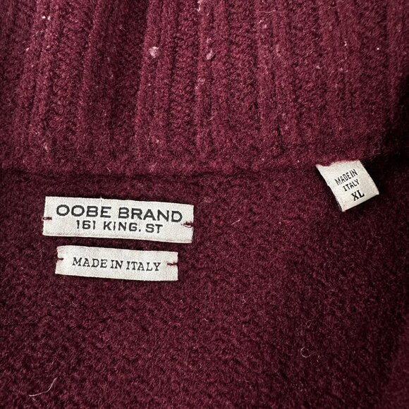 Oobe Brand 161 King St Whitmarsh Merino Wool Sweater Mens Italy Placket Pullover - Picture 6 of 16